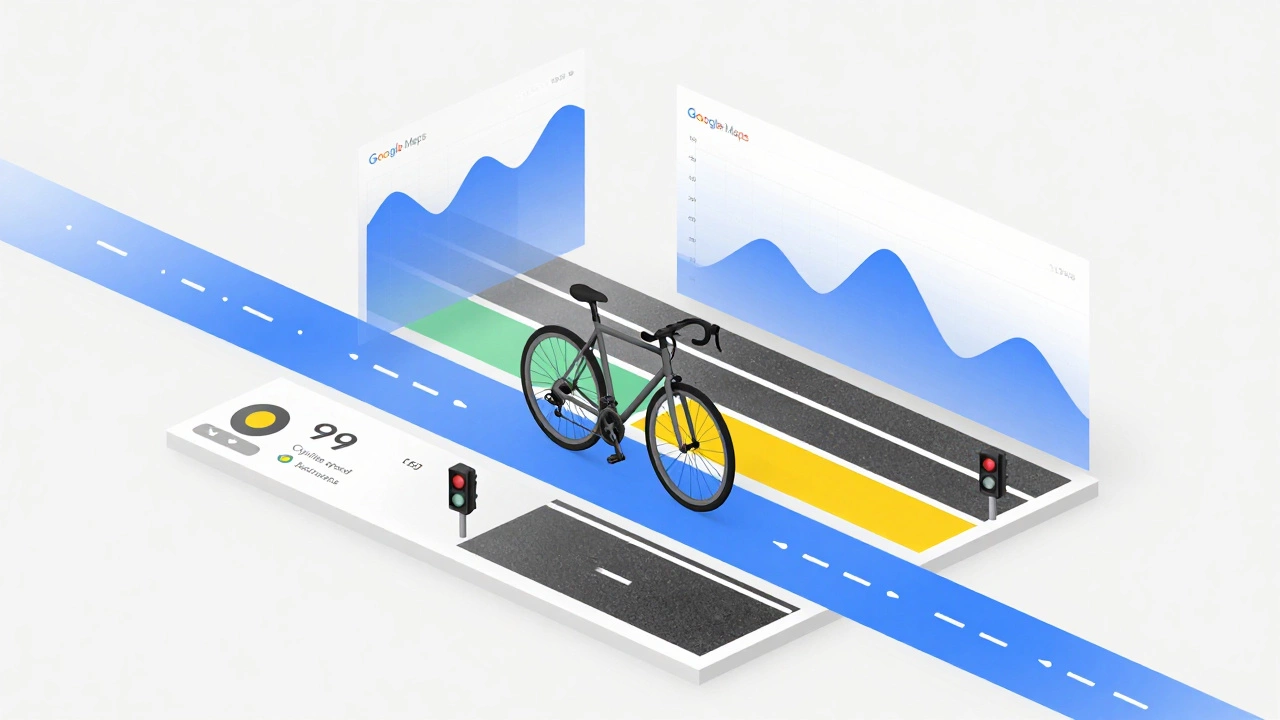 Abstract visualization of data factors affecting cycling speed estimates
