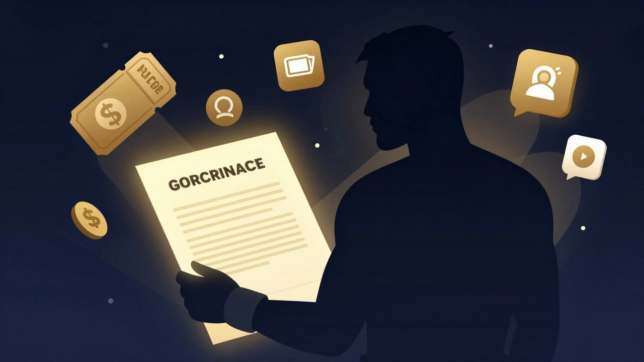 Conceptual art showing a boxer holding a glowing contract symbolizing exhibition fees.
