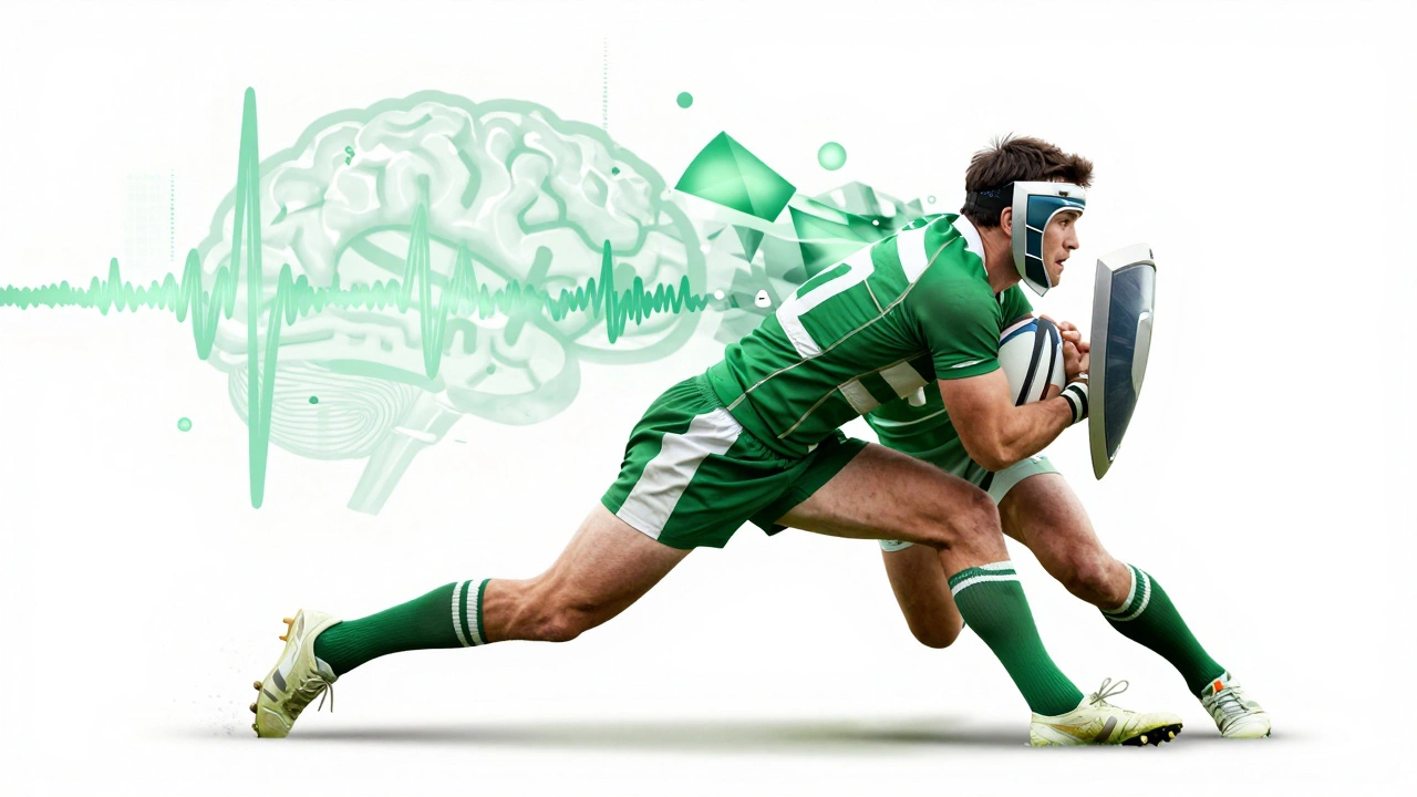 Illustration of safe tackling techniques protecting player heads