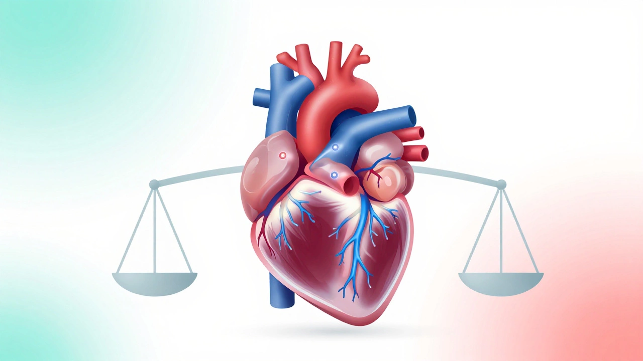 Stylized illustration of a healthy athlete's heart