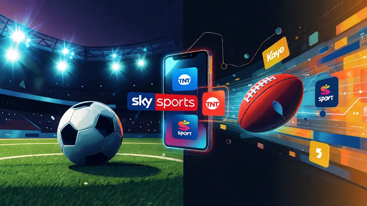 Conceptual art showing the split between soccer and Australian football broadcasts